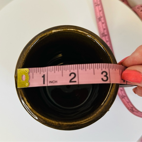 Vintage Nelson McCoy Pottery Brown Stoneware Embossed Beer Mug Stein Tankard - Picture 9 of 10